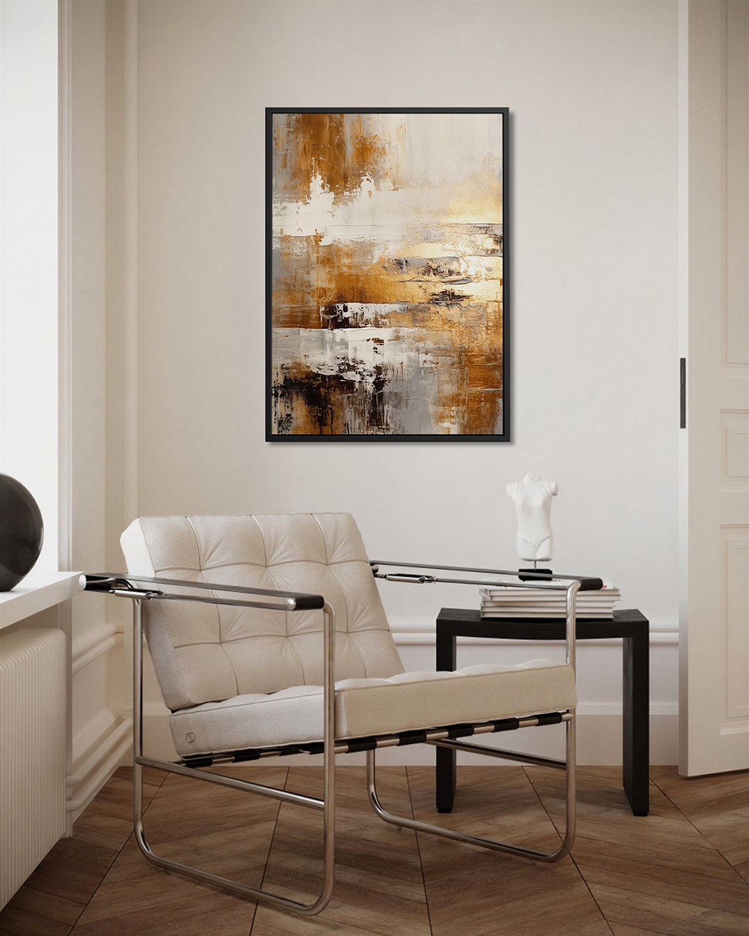 Gelaagde kleurencompositie Kunstwerk