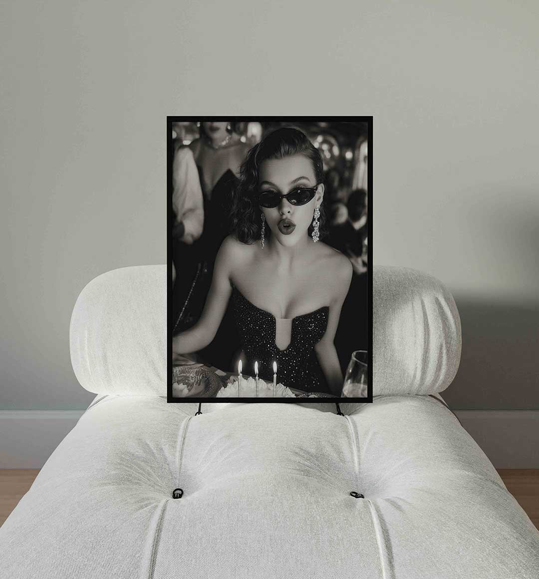 Vrouw met zonnebril Poster