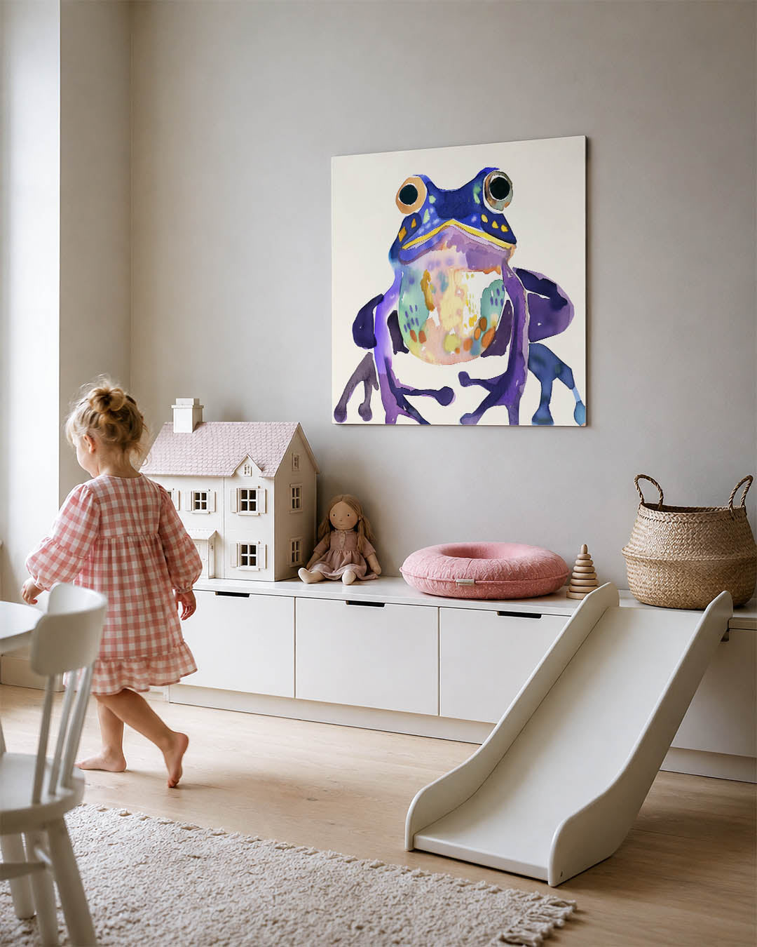 Kleurrijke kikker Kunstwerk