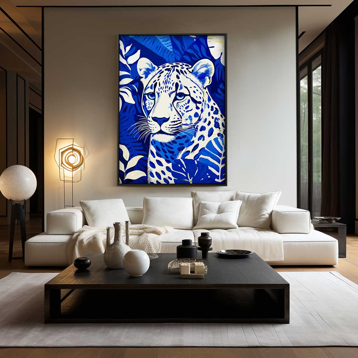Blue Jungle Leopard Artwork
