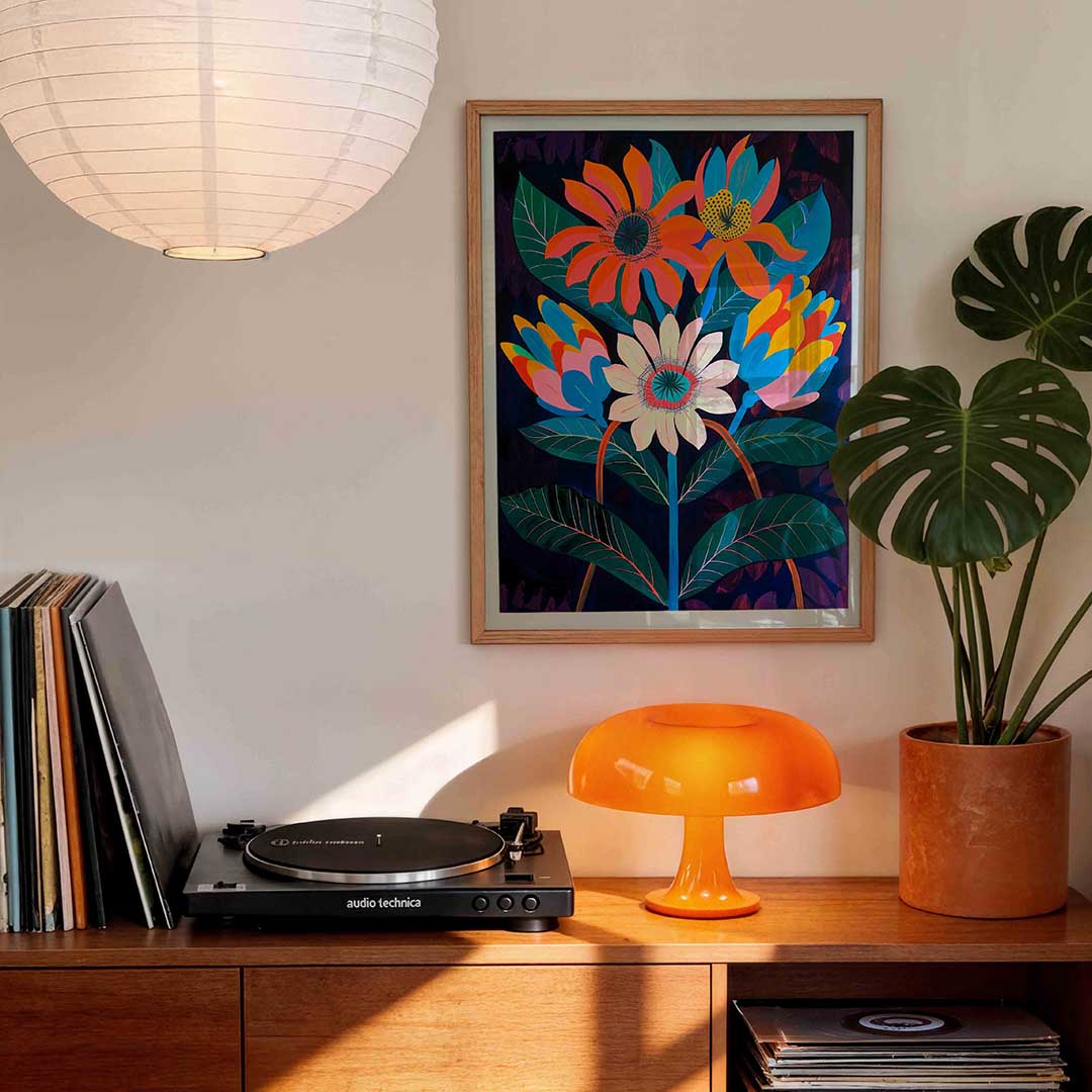 Bloemen en bladeren Poster