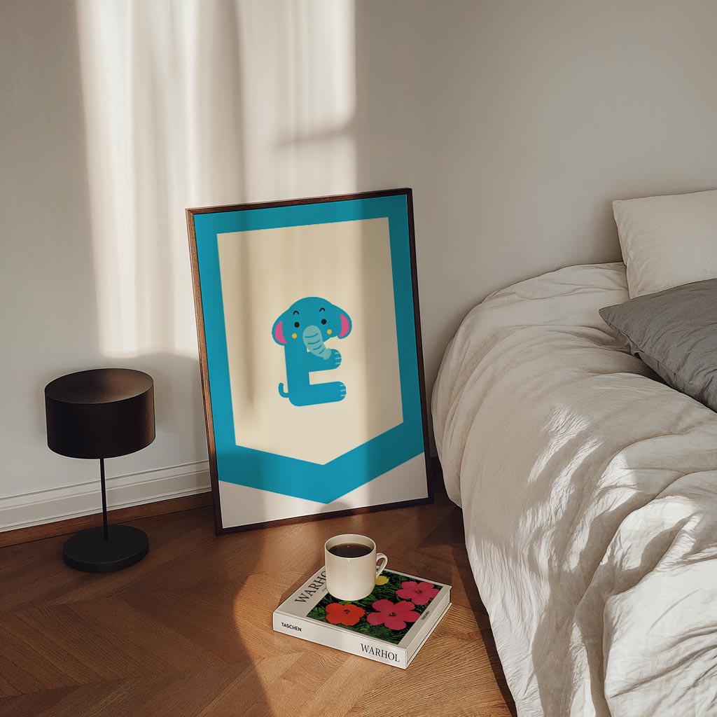 Vrolijke Olifant ABC Poster-WallArtistic