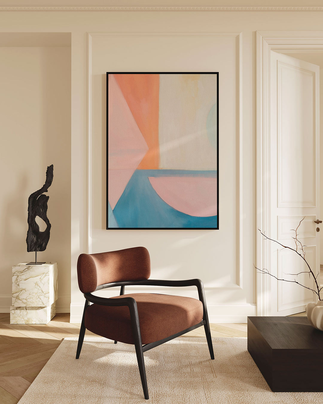 Geometrische vormen compositie Kunstwerk