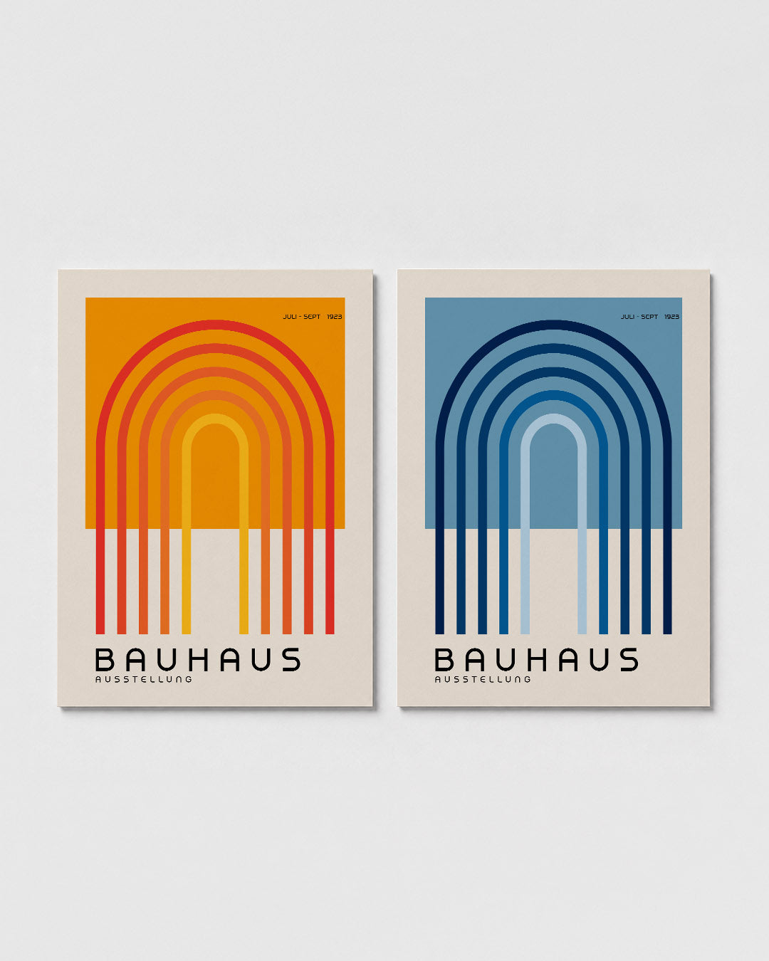 Kleurrijke booglijnen Posterset