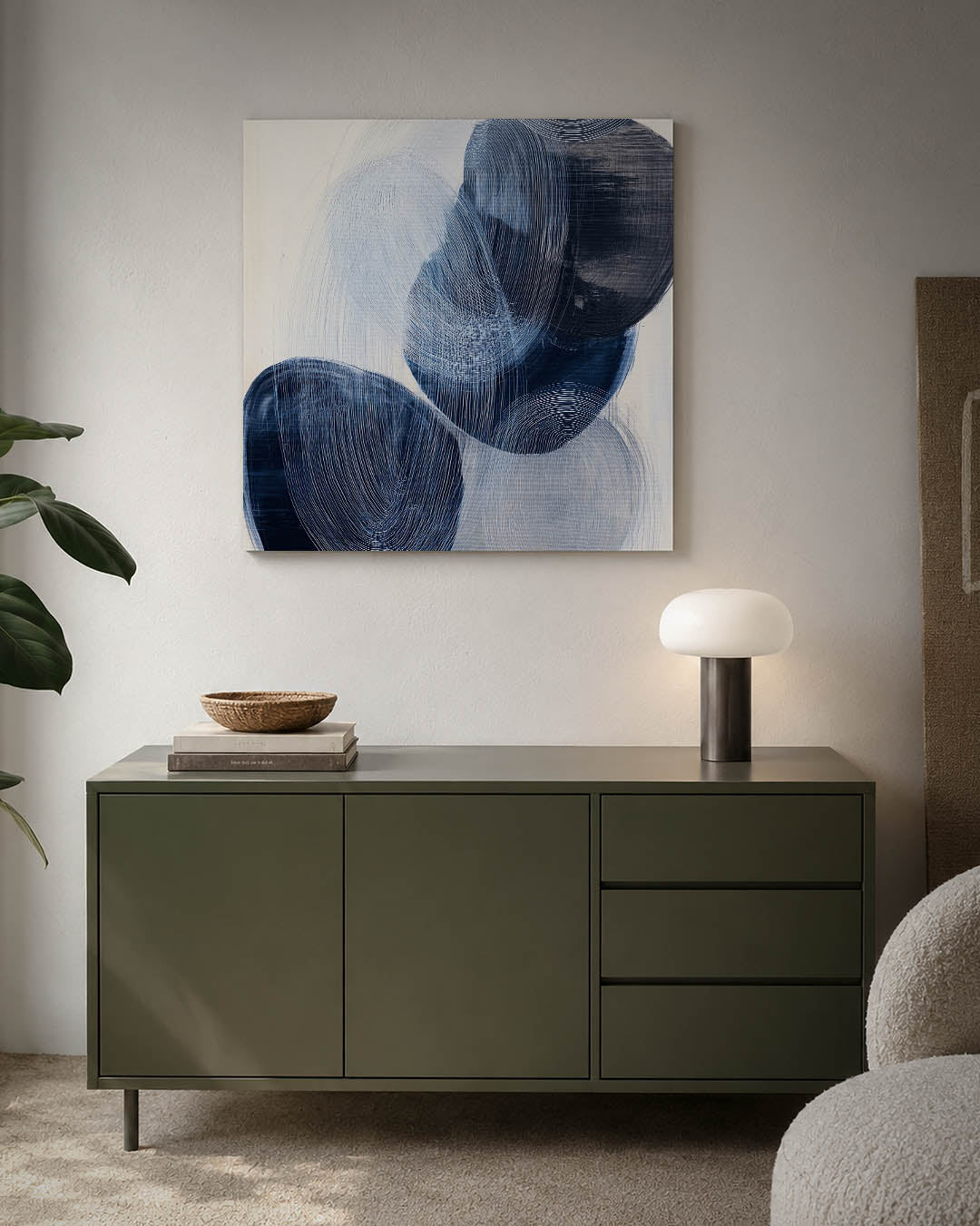 Organische lijnen compositie Kunstwerk