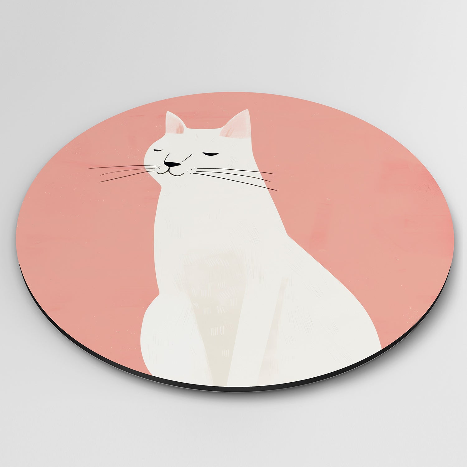 Witte kat Muurcirkel