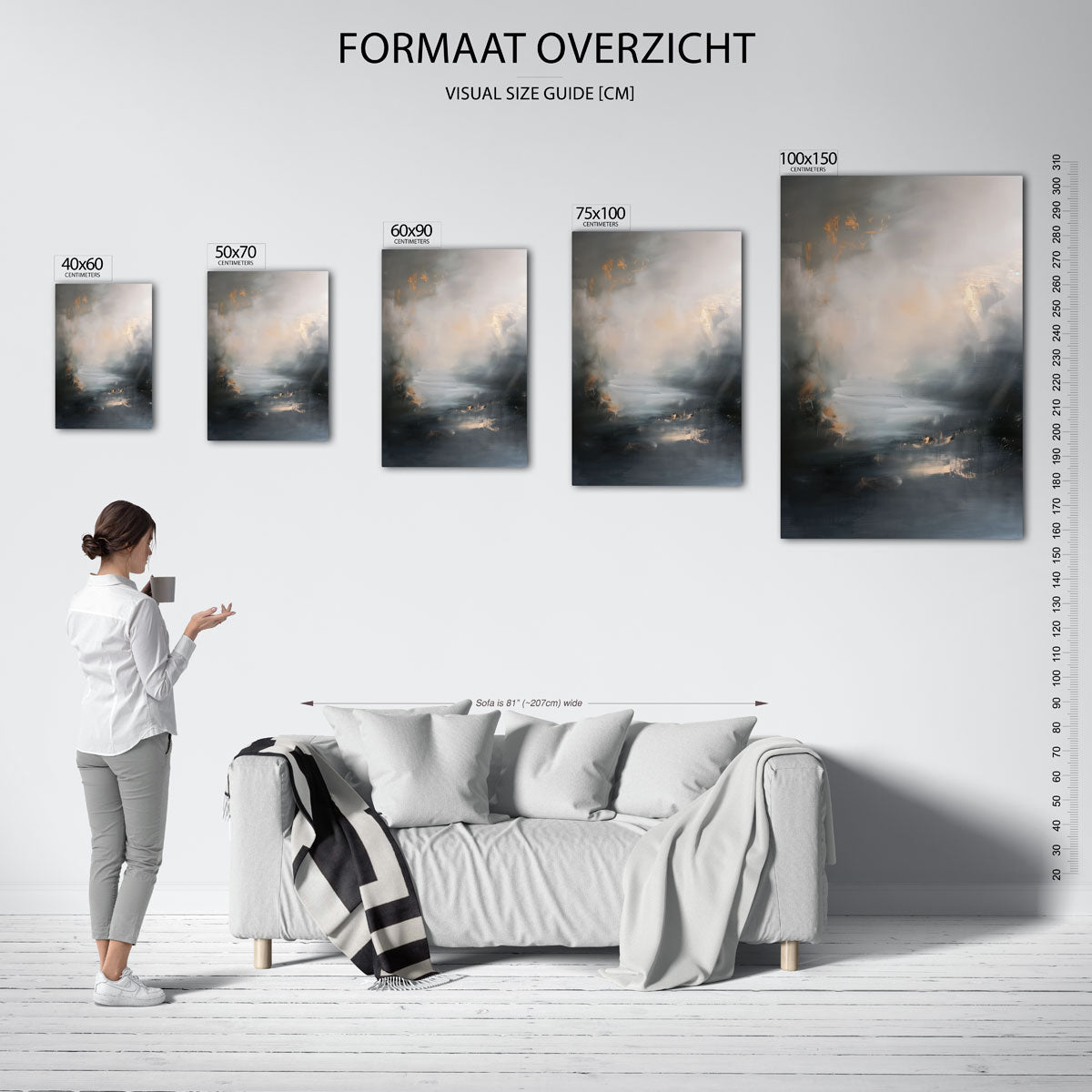 Dromerige kleurencompositie Kunstwerk