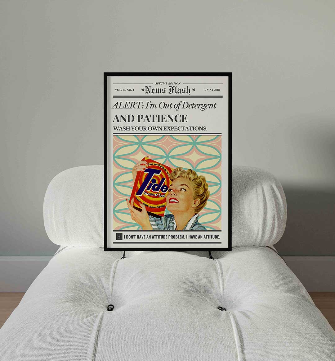 Retro wasmiddel advertentie Poster