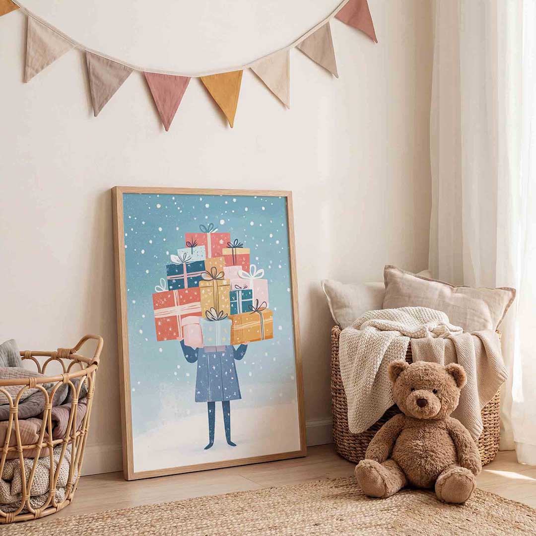 Stapeling van cadeaus Poster