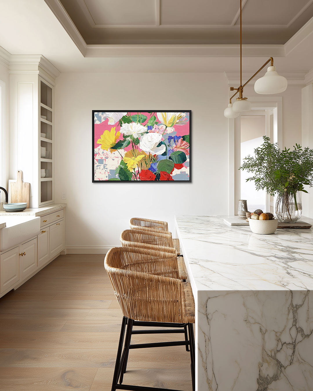 Bloemrijke compositie Kunstwerk