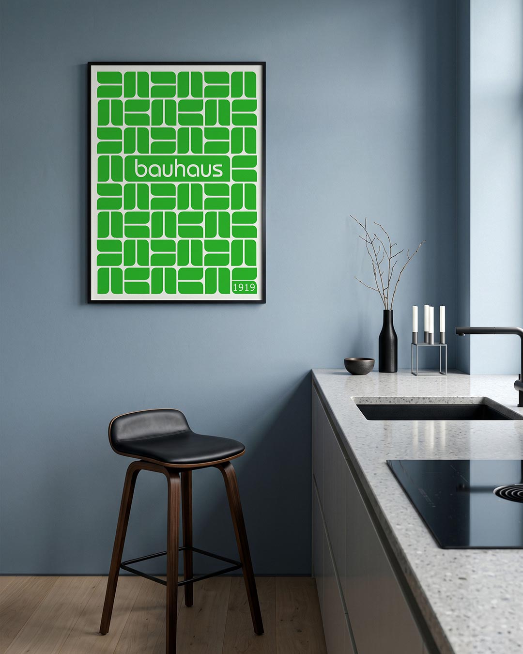 Groene vlakritmes Poster