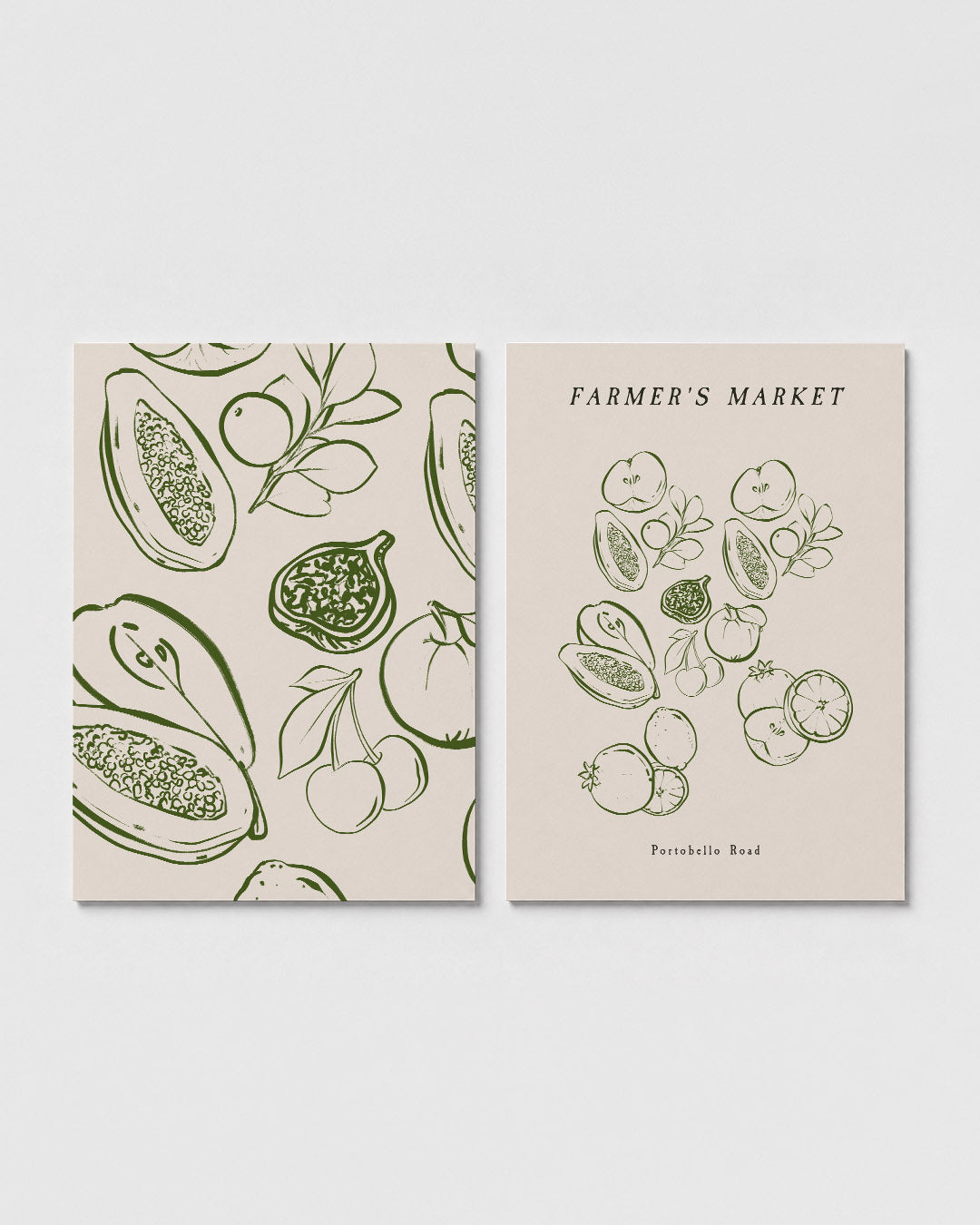Fruitige lijnenspel Posterset