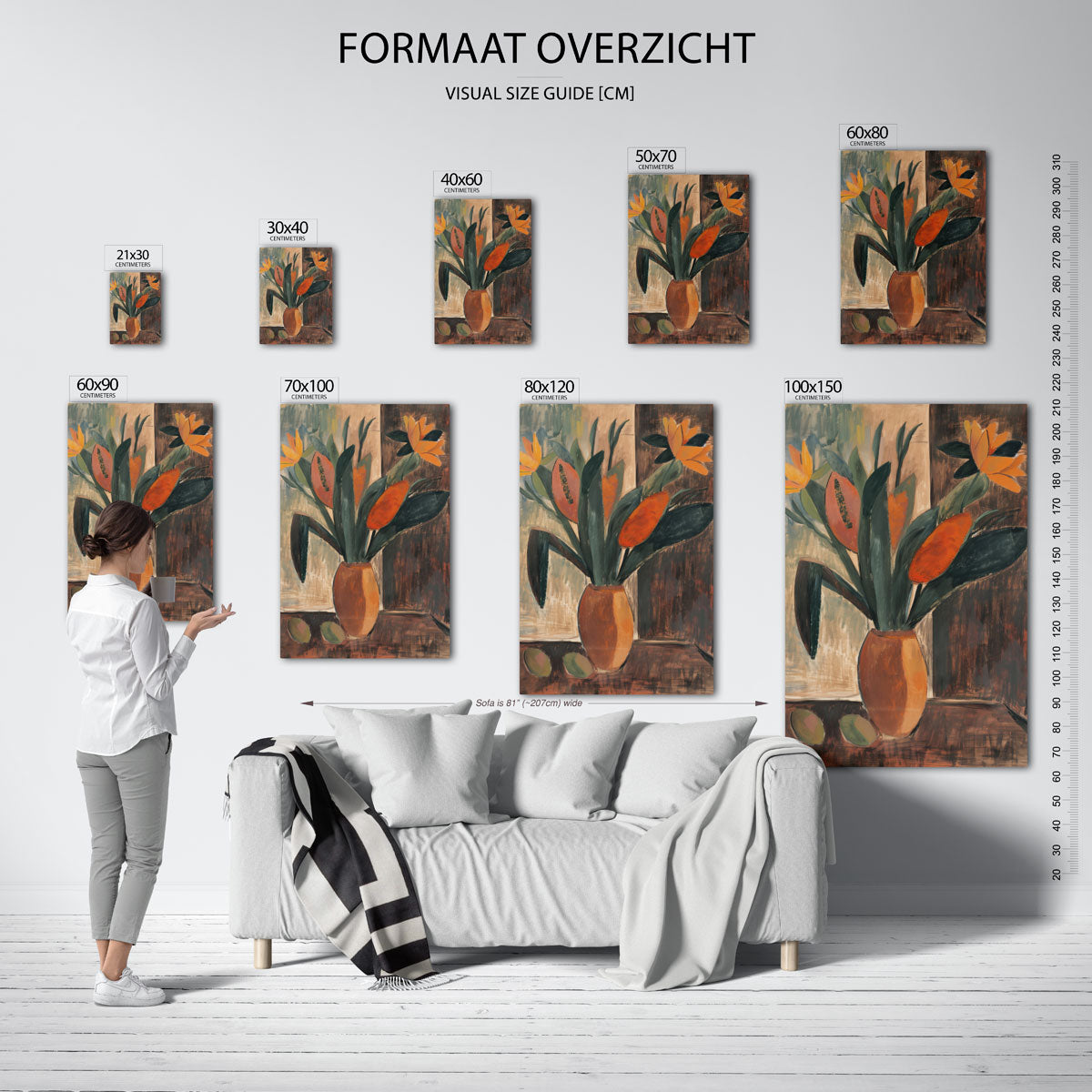 Bloemen in vaas Poster