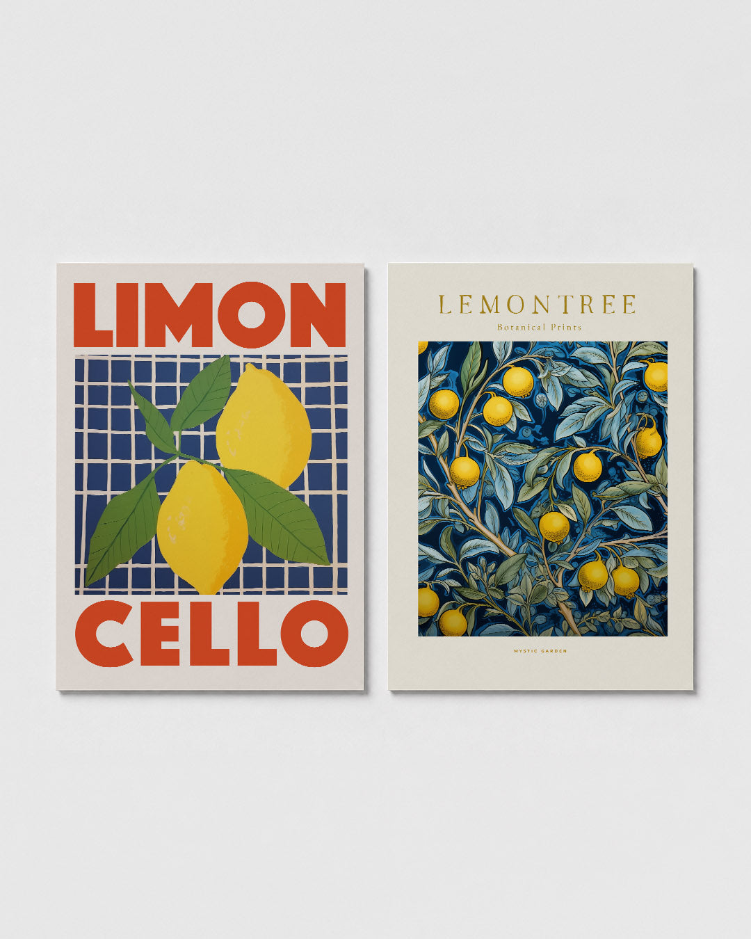 Citroen en ruitjes Posterset