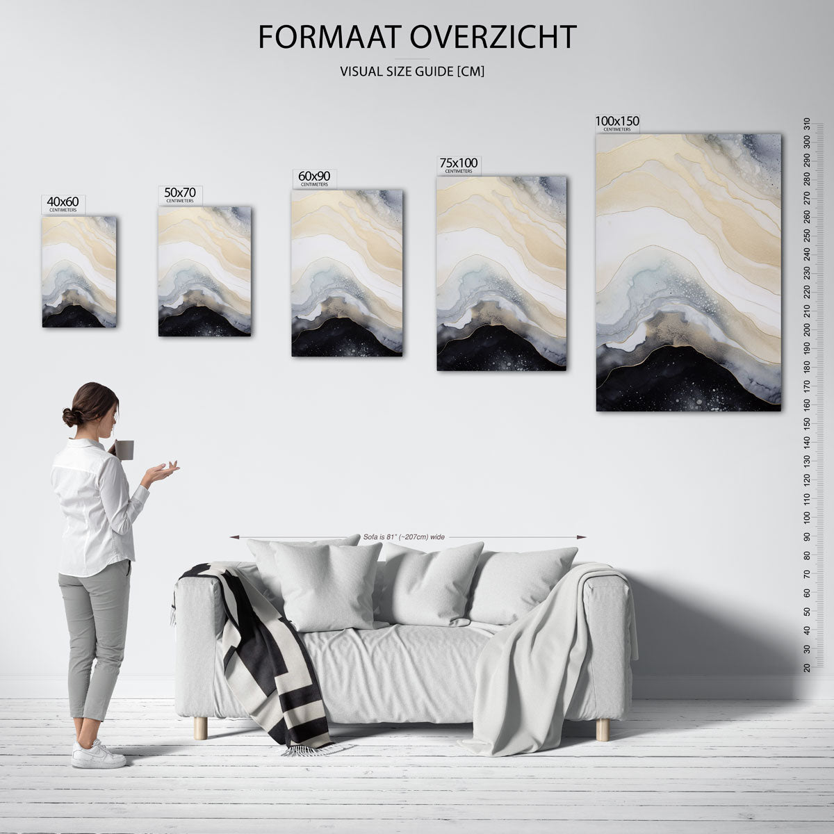 Gelaagde natuurelementen Kunstwerk