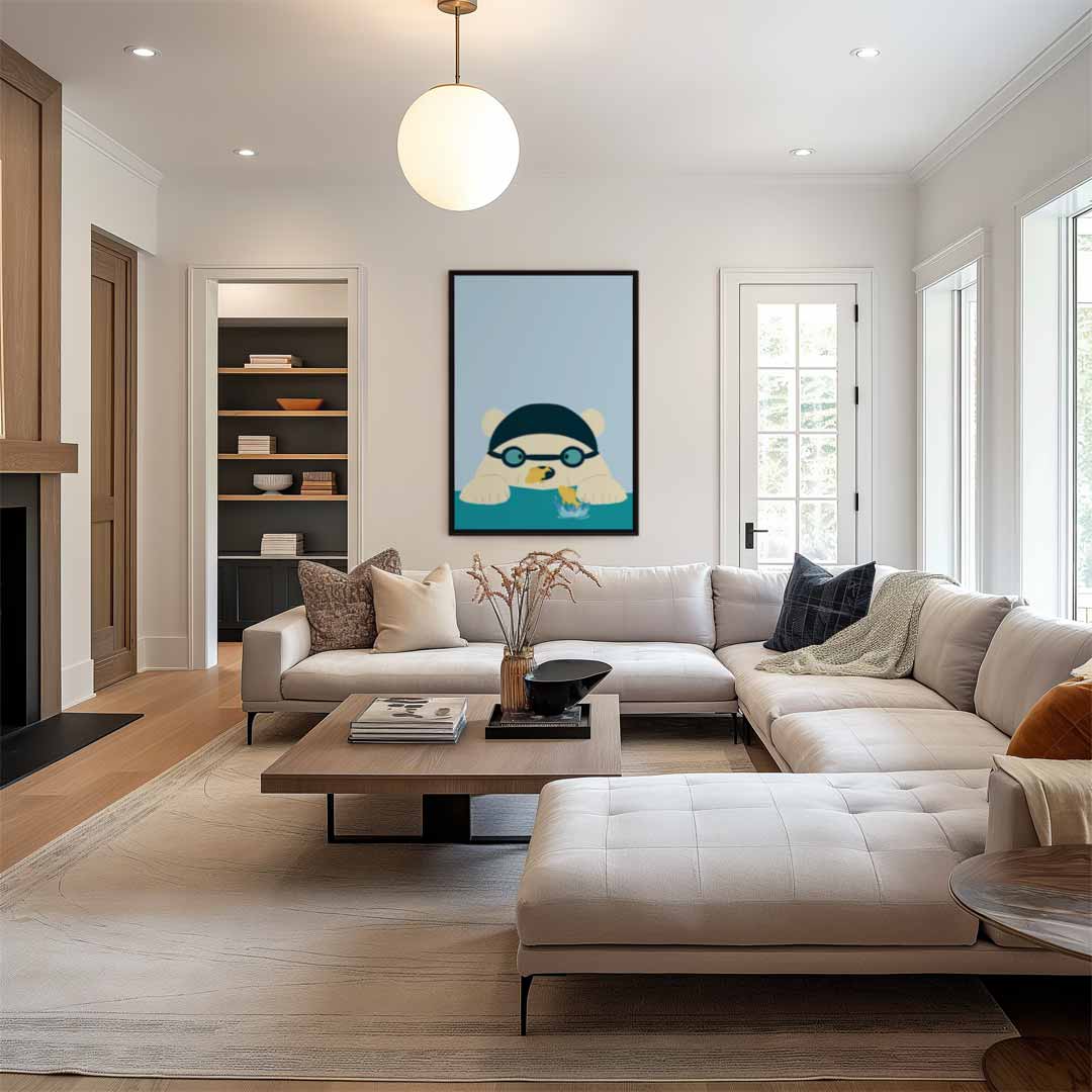 Speelse IJskoning Kunstwerk-canvas-dibond-plexiglas-wanddecoratie-WallArtistic