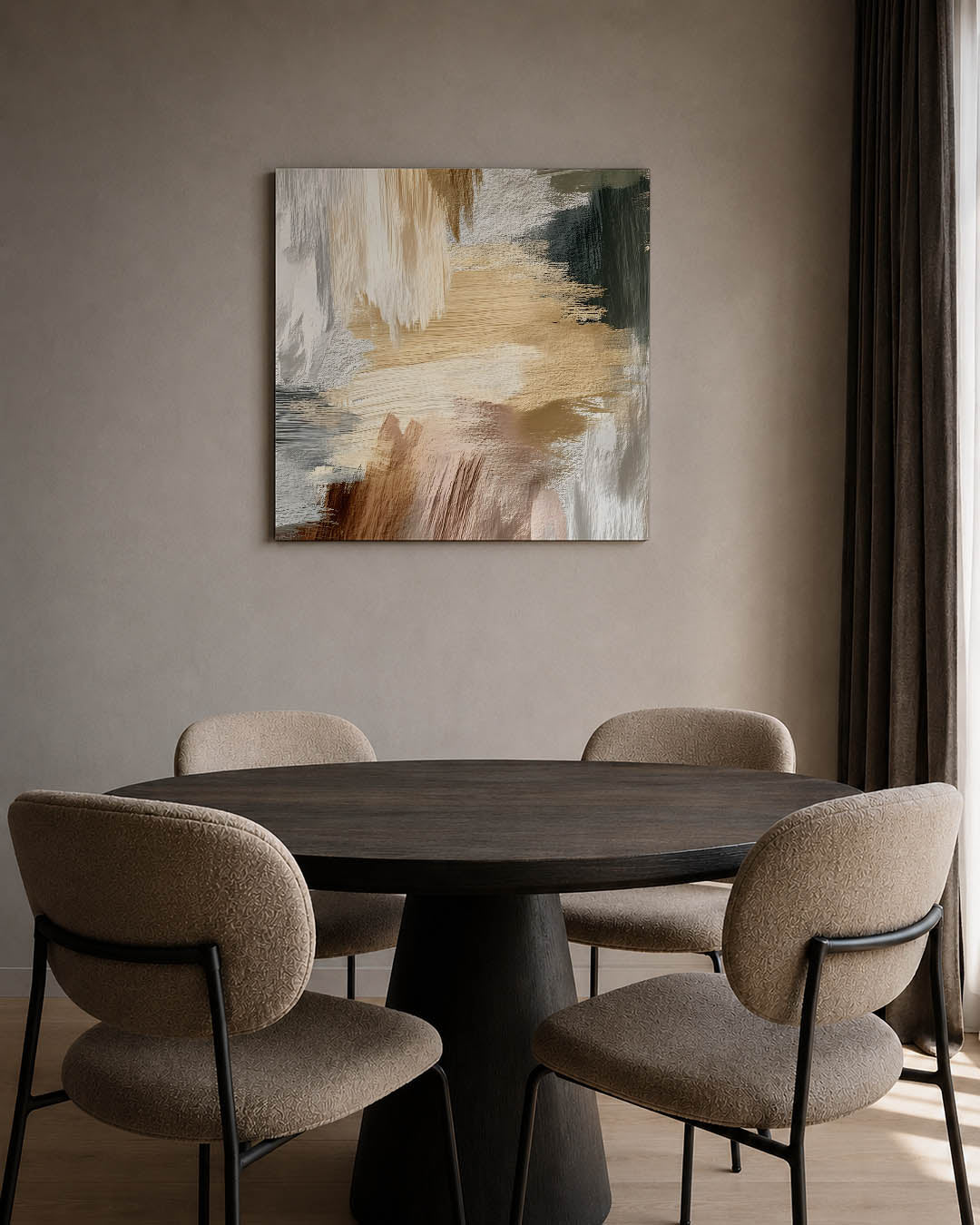 Organische penseelstreken Kunstwerk