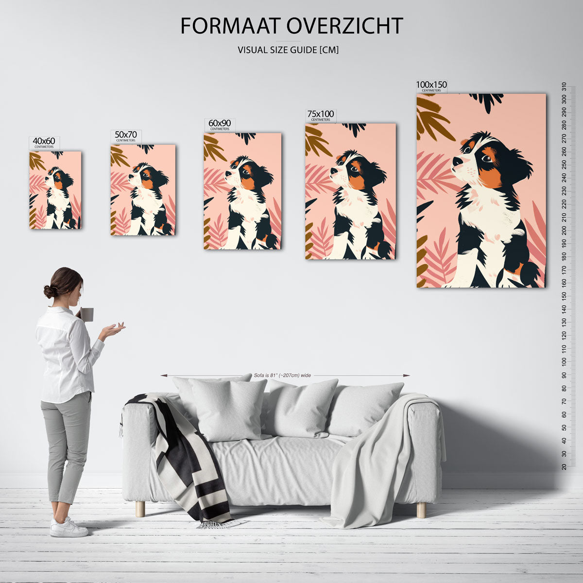Speelse hond illustratie Kunstwerk