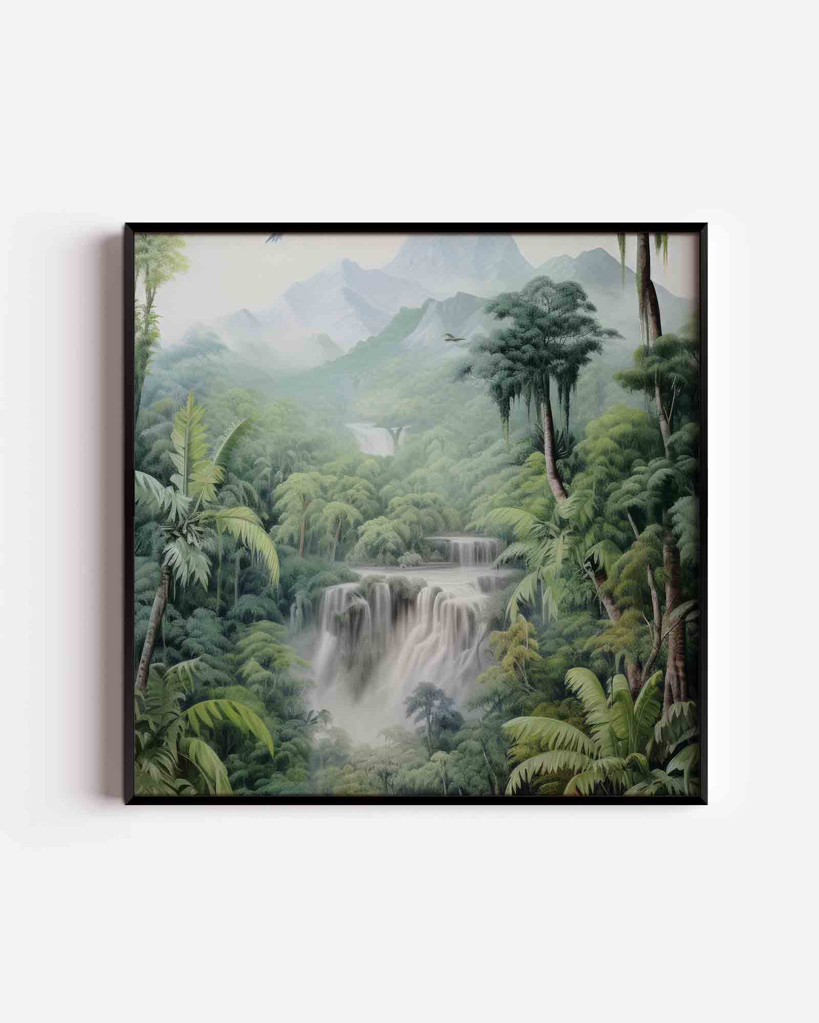 Waterval en jungle Poster