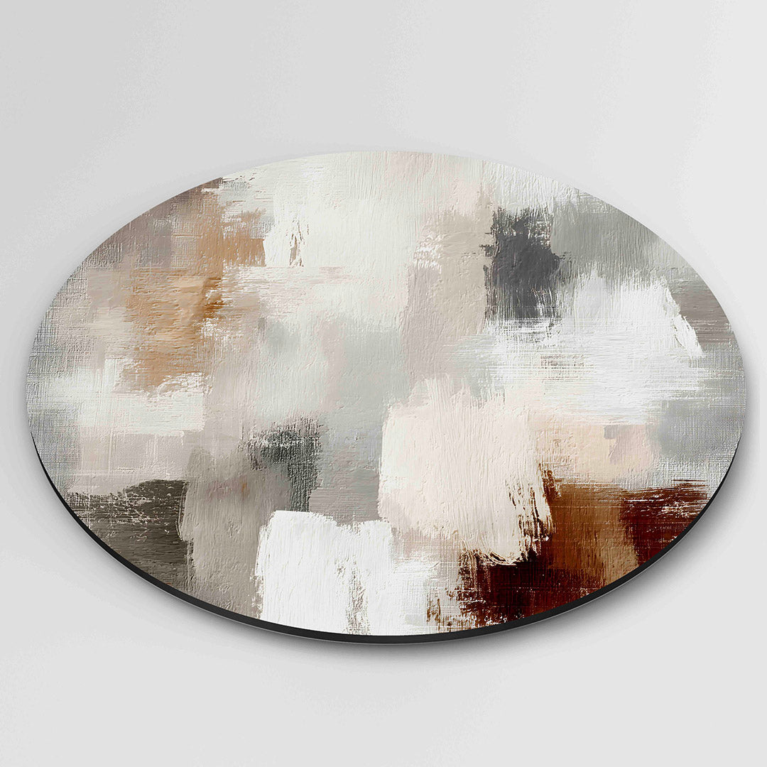 Abstracte beige en grijze Muurcirkel