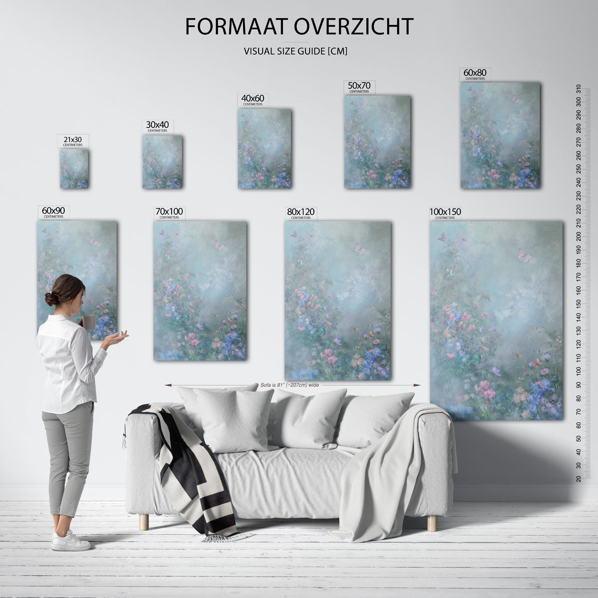 Bloemen en vlinders Poster
