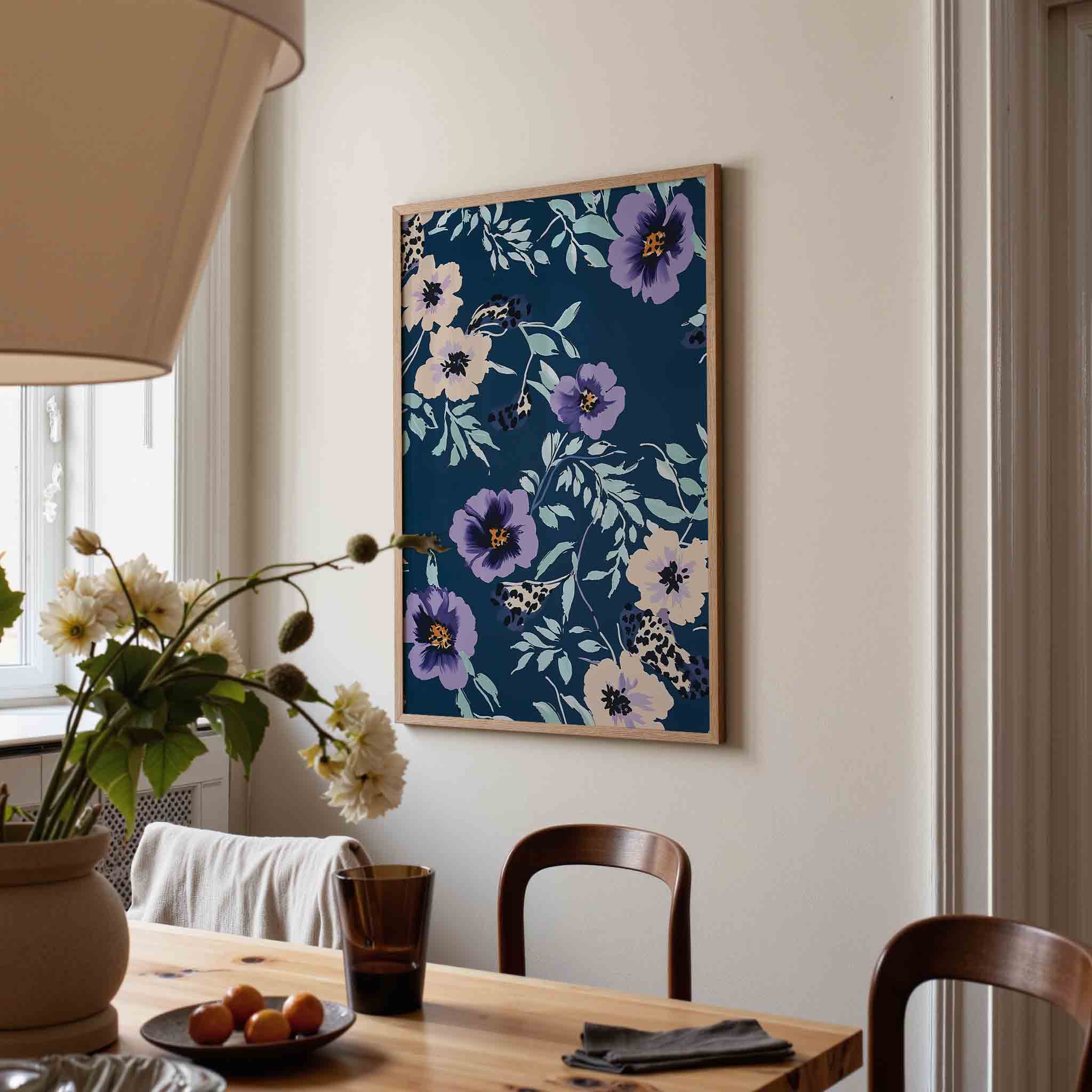 Bloemen en bladeren Poster