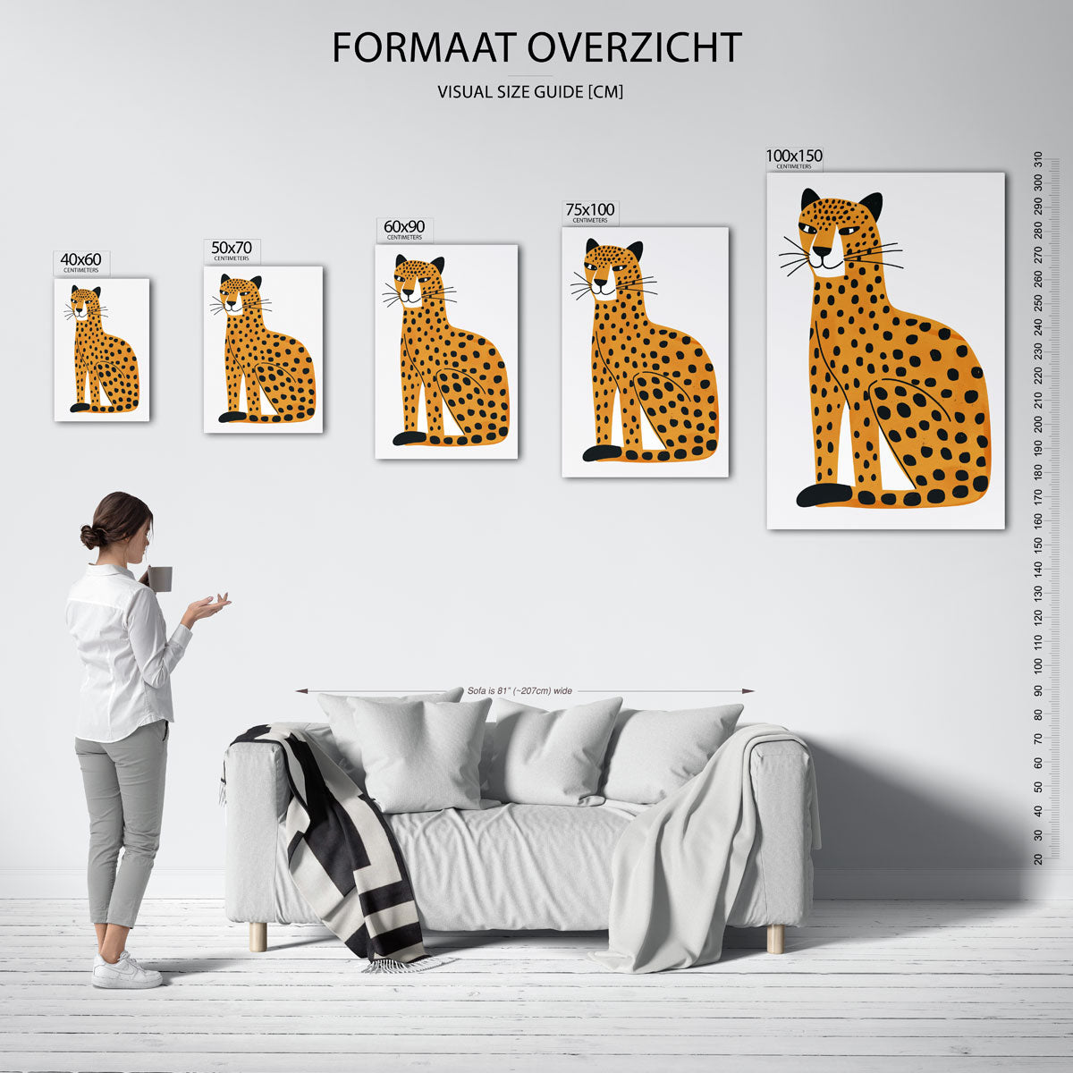 Luipaard illustratie Kunstwerk