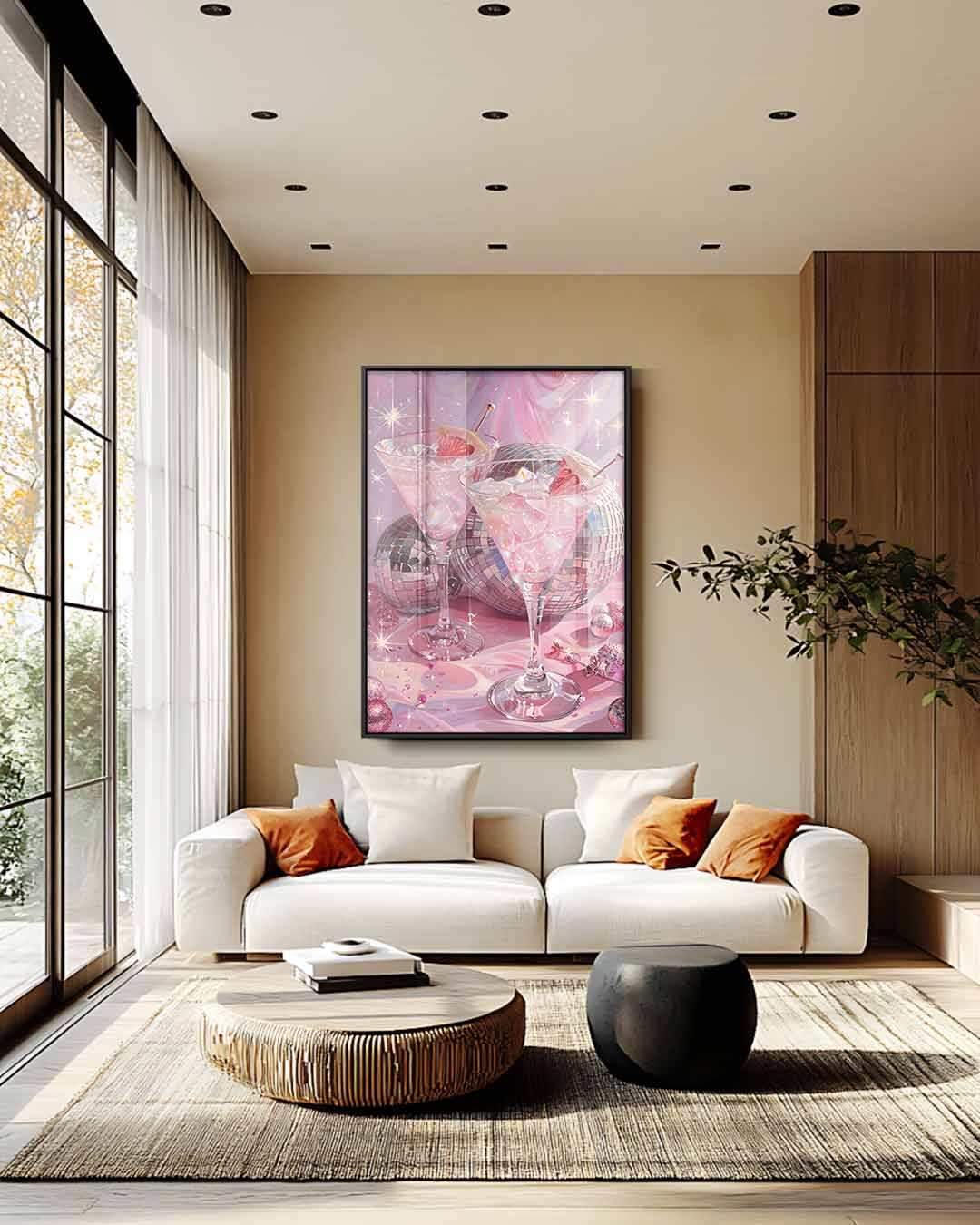 Glamour Cocktail Avond Kunstwerk-canvas-dibond-plexiglas-wanddecoratie-WallArtistic