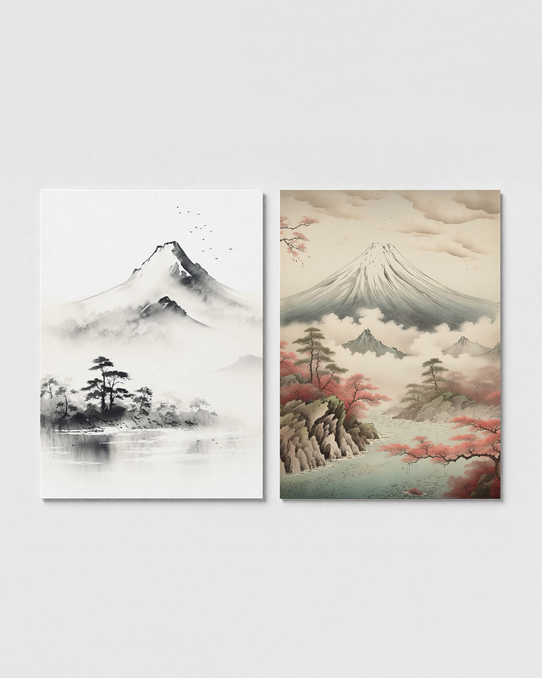 Mistige berglandschap Posterset