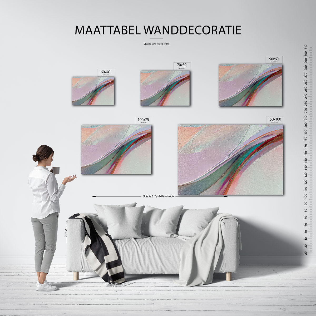 Organische kleurencompositie Kunstwerk