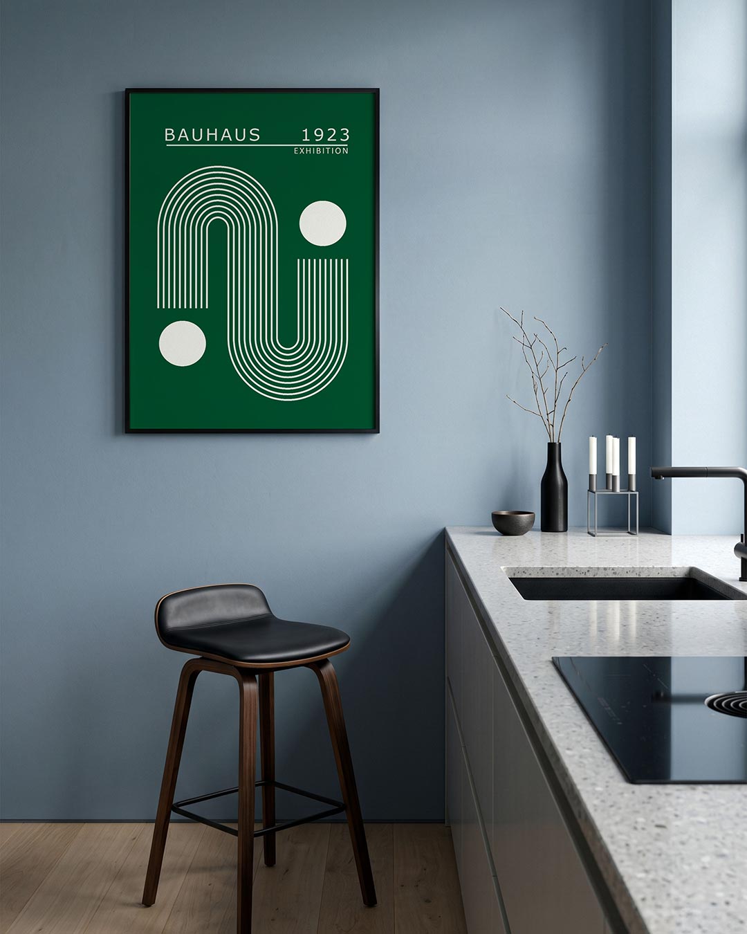 Lijnen en cirkelvormen Poster