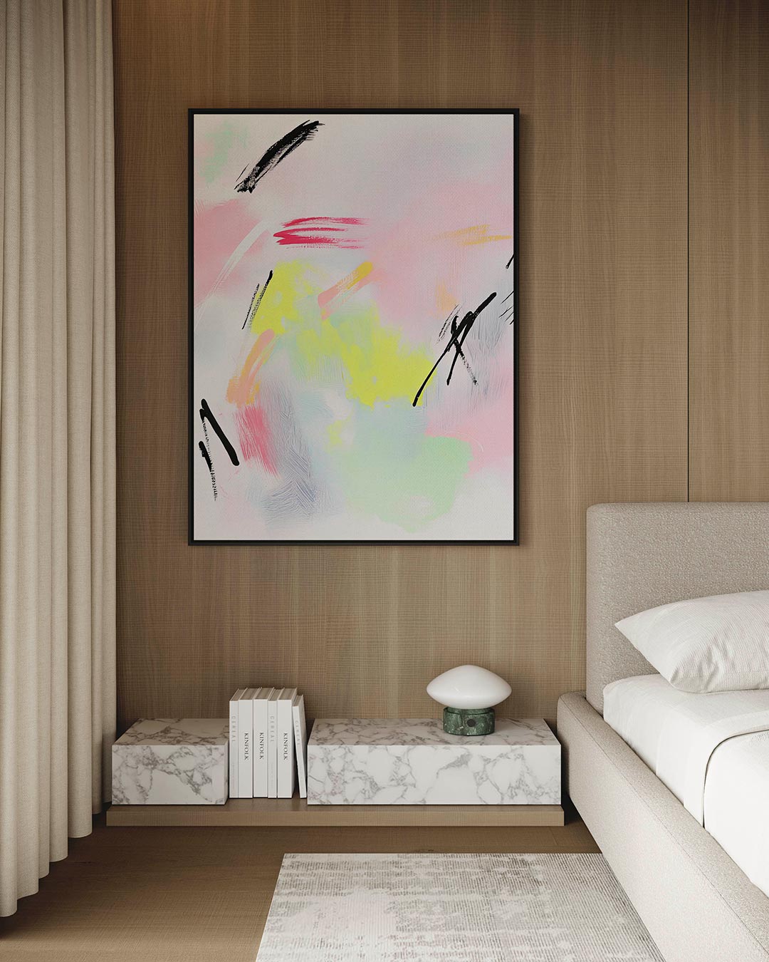 Kleurrijke vegen Kunstwerk