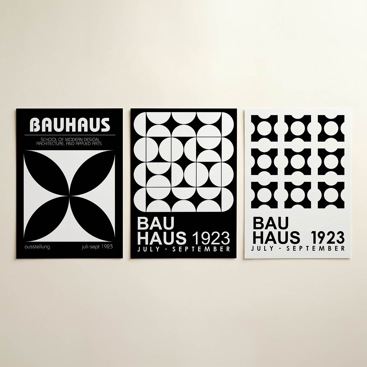 Zwart wit symmetrie Posterset