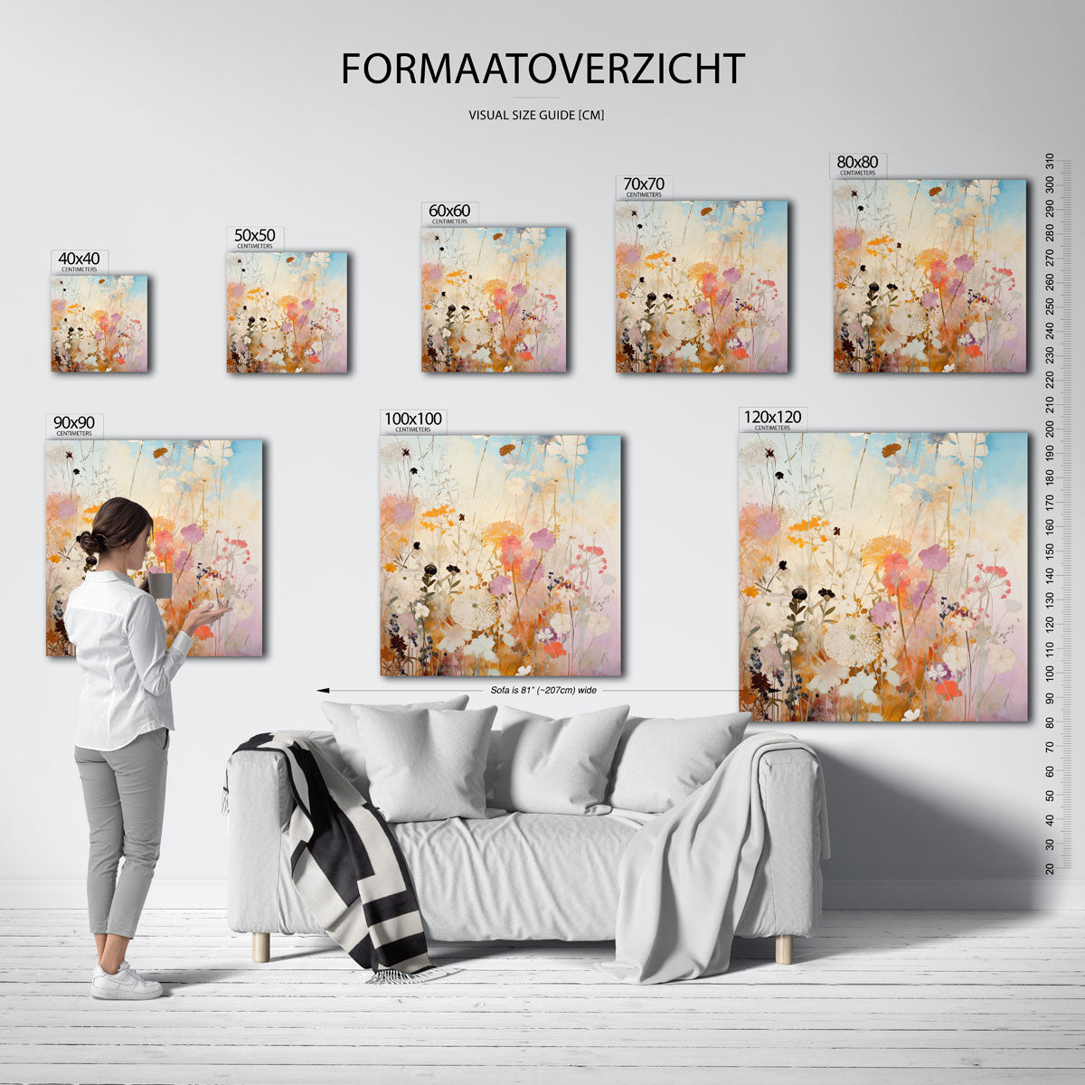 Bloemen in zachte tinten Poster