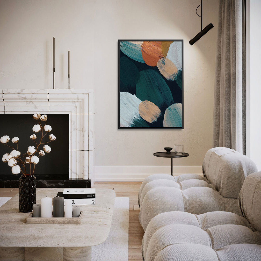Dynamische kleurencompositie Kunstwerk