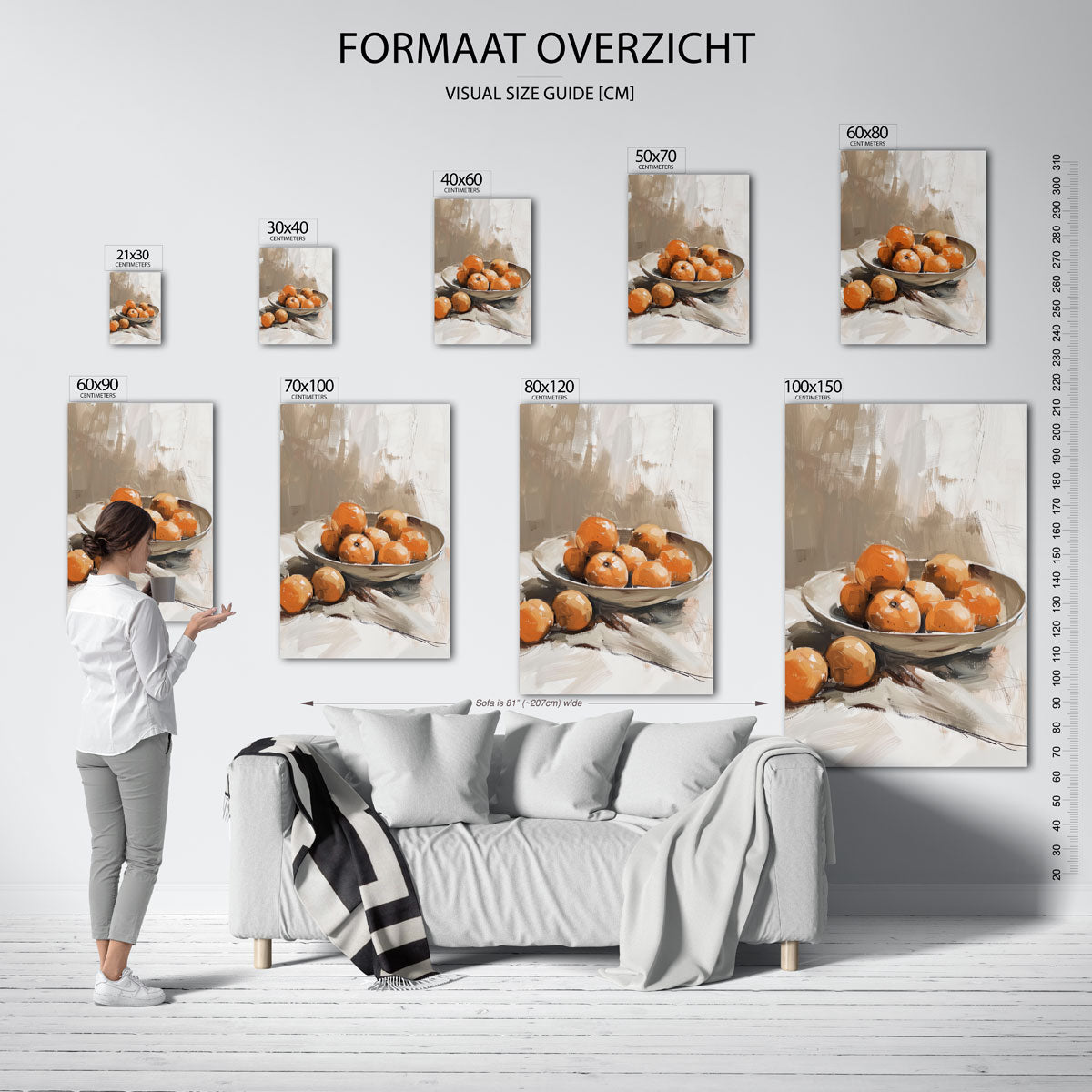 Mandarijnen in schaal Poster