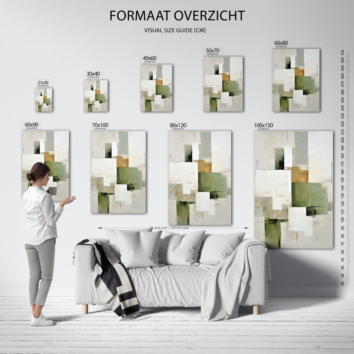 Abstracte rechthoeken Poster