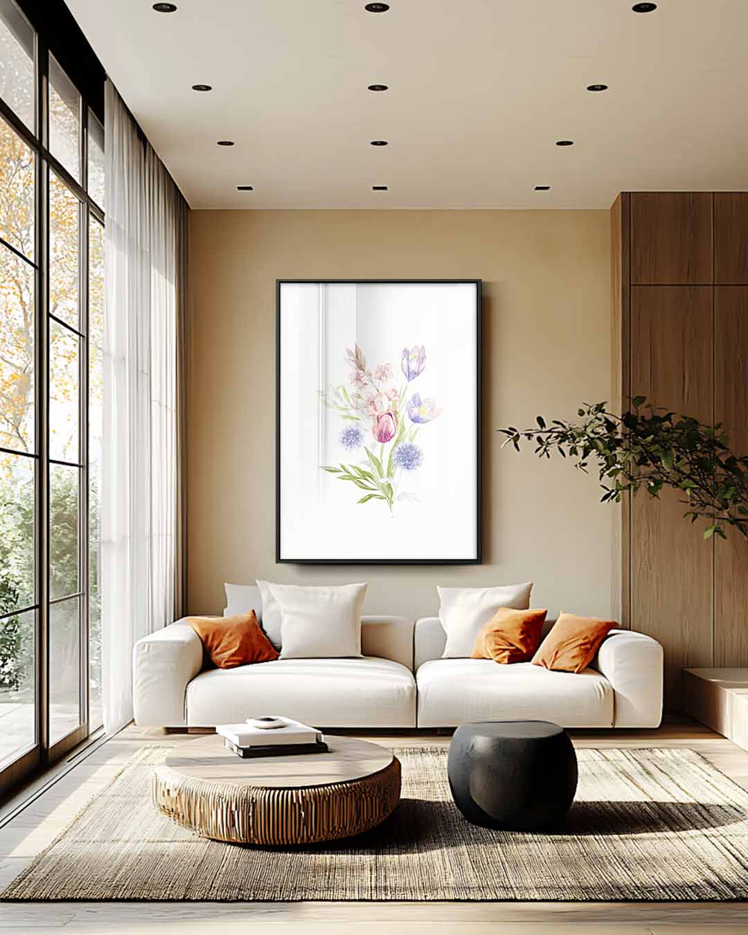 Dromerige Bloemenpracht Kunstwerk-canvas-dibond-plexiglas-wanddecoratie-WallArtistic