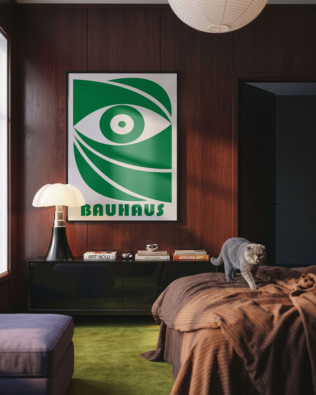 Oogvorm en lijnen Poster