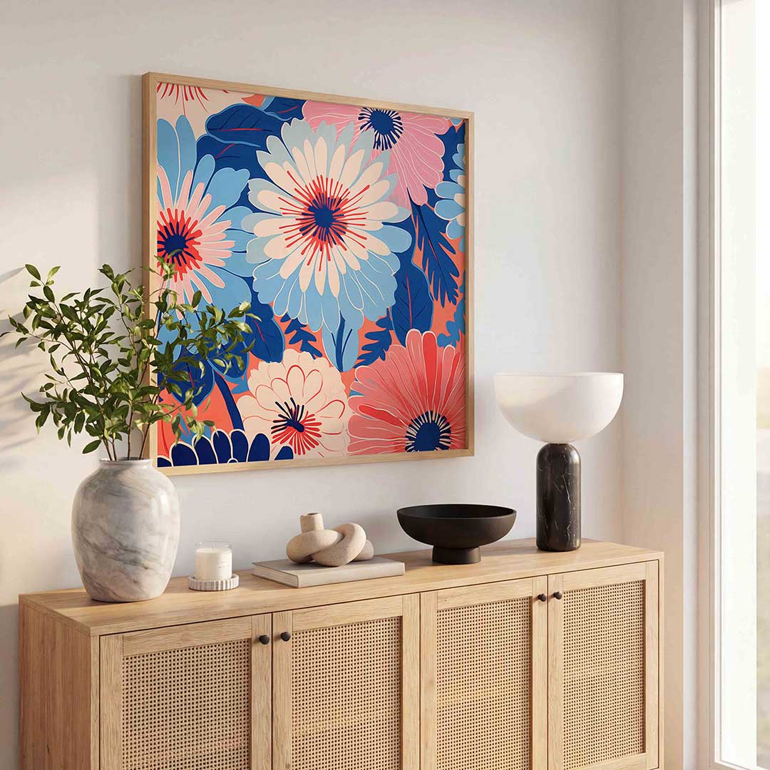 Bloemen en bladeren Poster