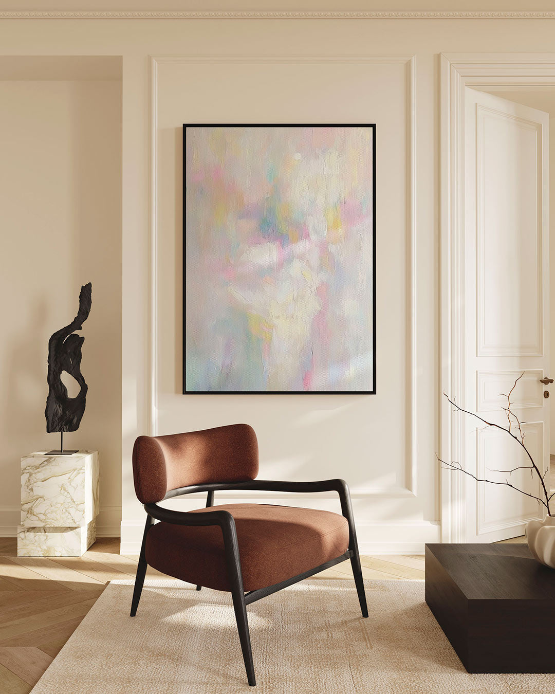 Zachte kleurencompositie Kunstwerk