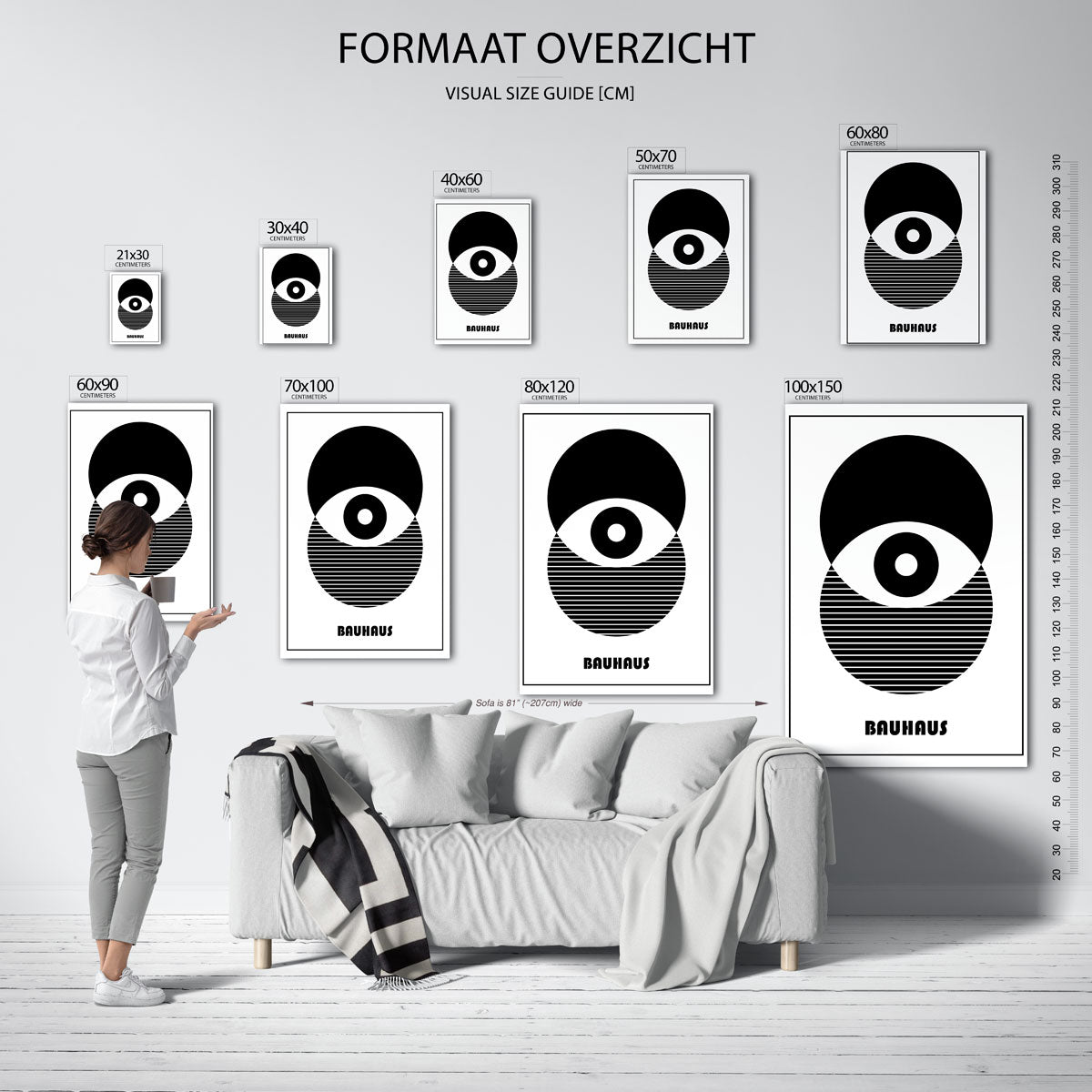 Cirkelstructuur en lijnen Poster