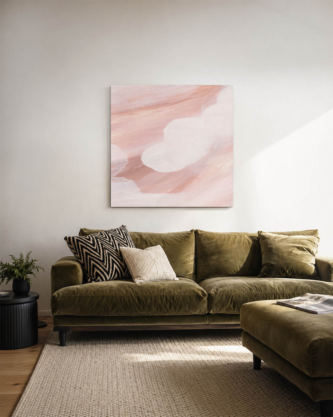 Zachte kleuren compositie Kunstwerk