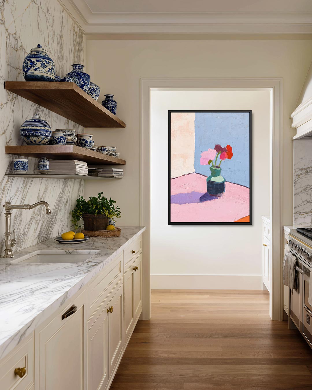 Vaas met bloemen Kunstwerk