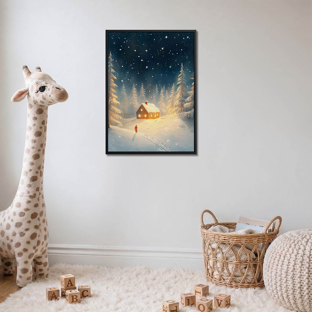 Winterse nacht Kunstwerk