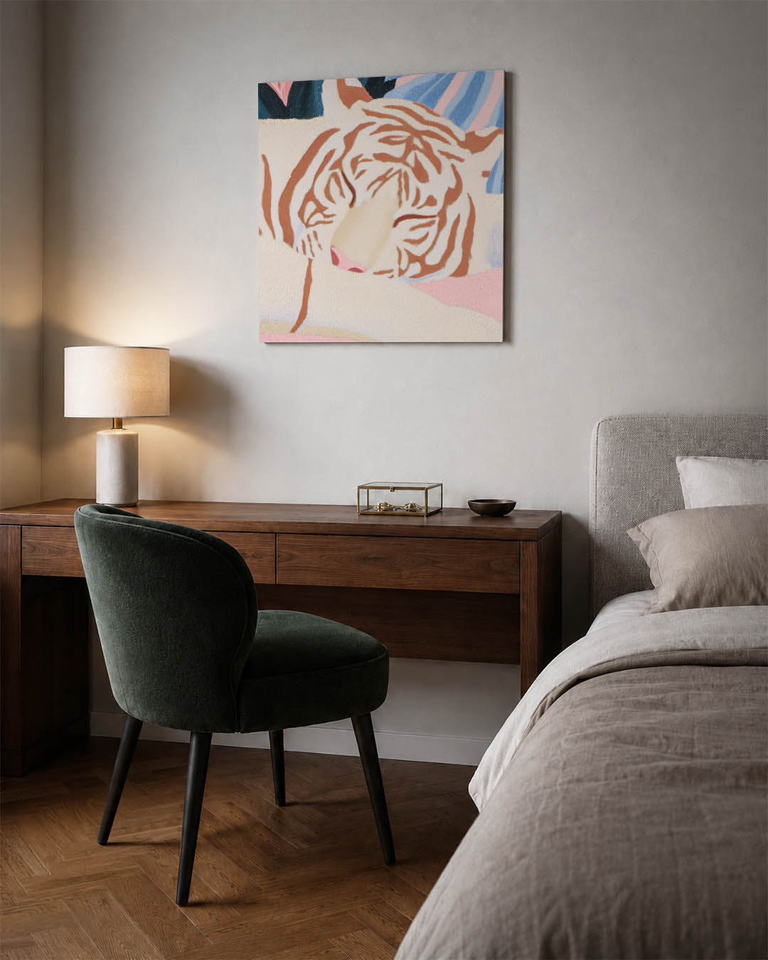 Dromerige tijger Kunstwerk