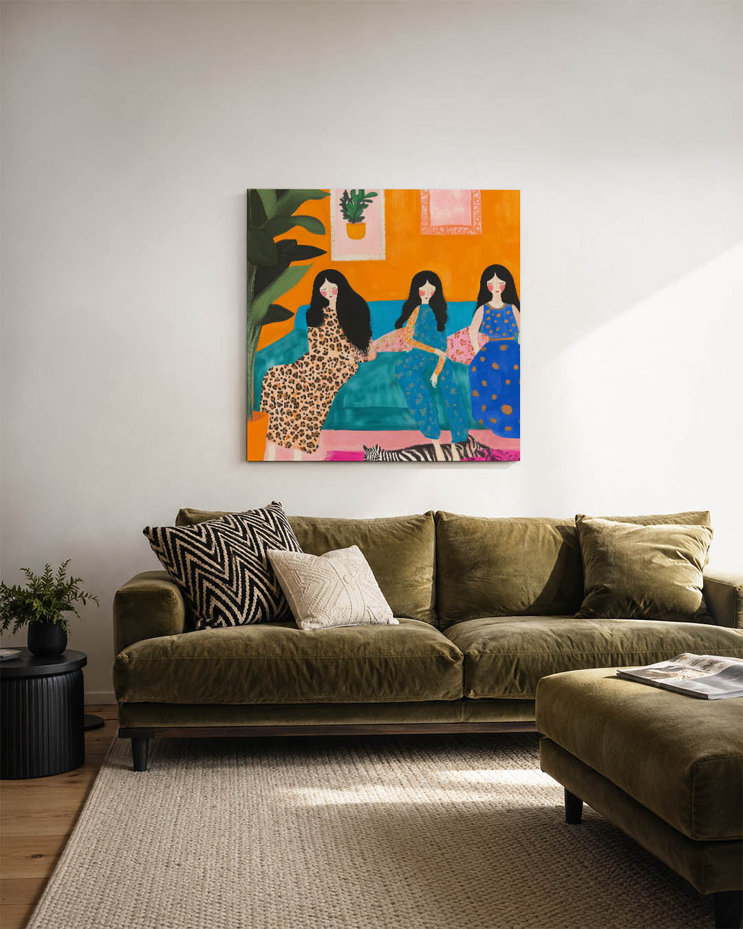 Vrolijke vrouwen Kunstwerk