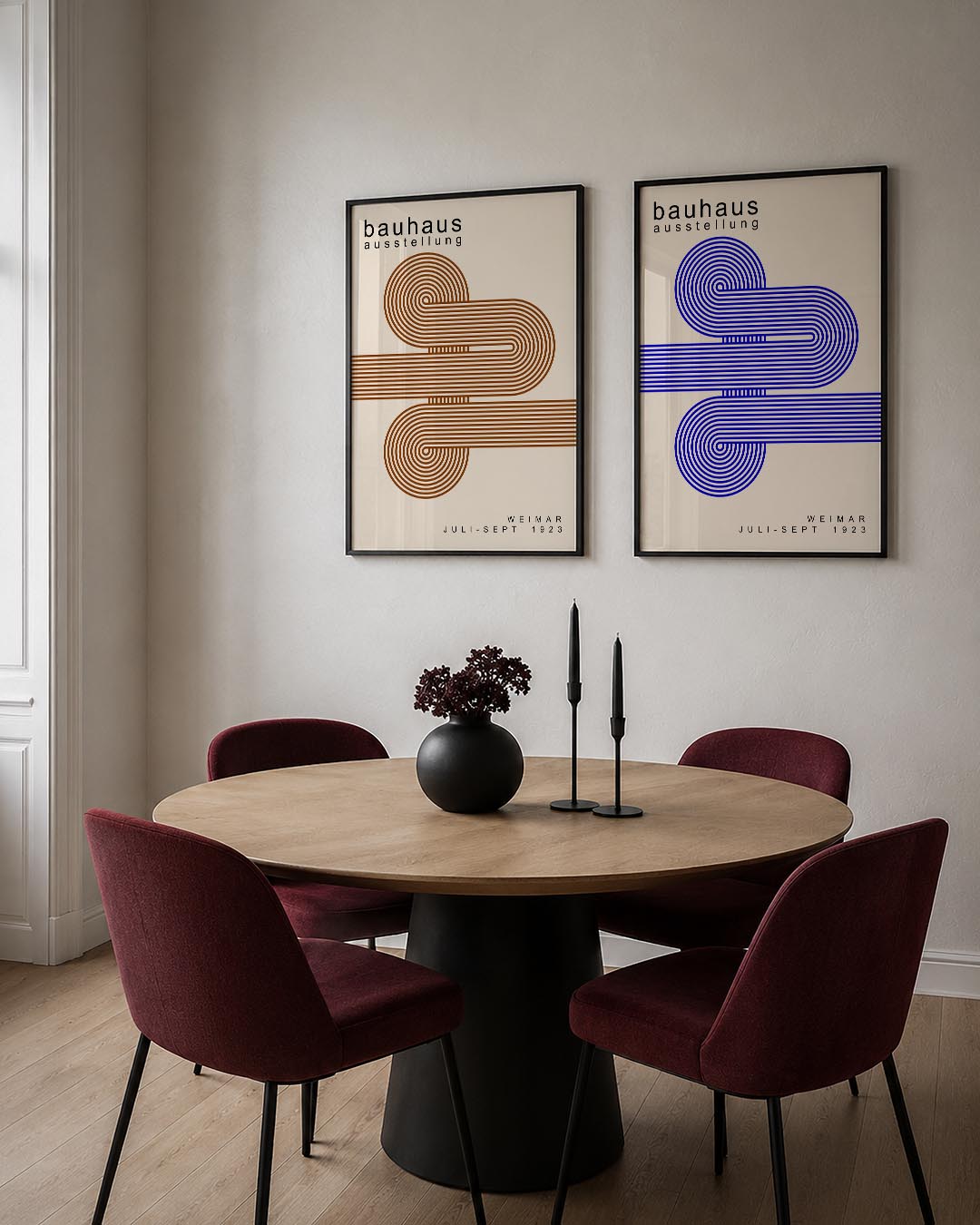 Lijnen en cirkelpatronen Posterset