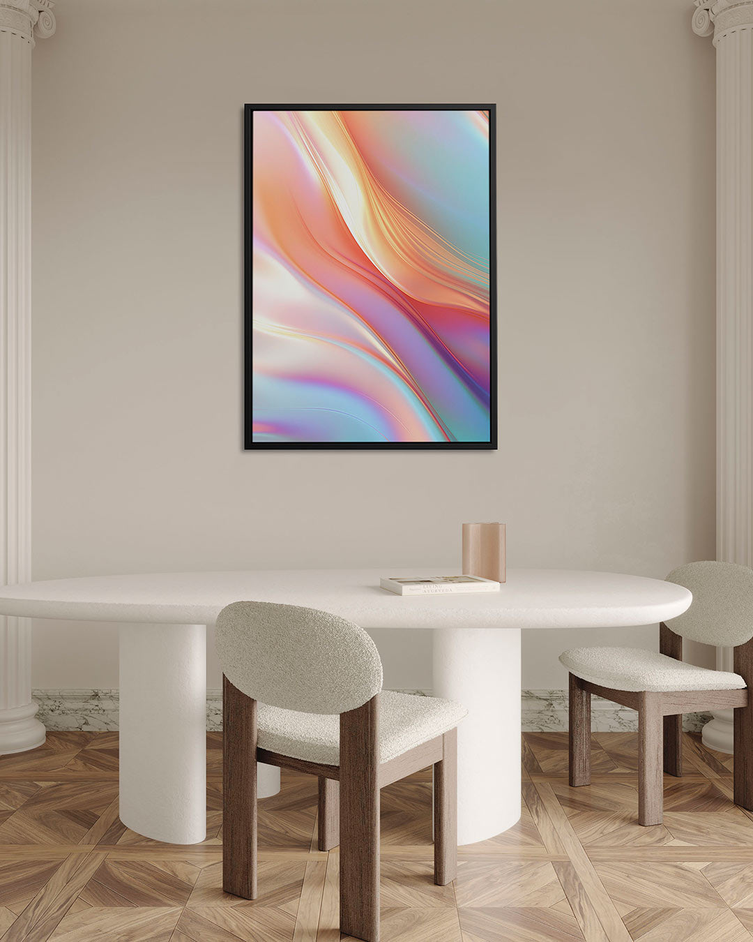 Vloeiende kleuren golf Kunstwerk