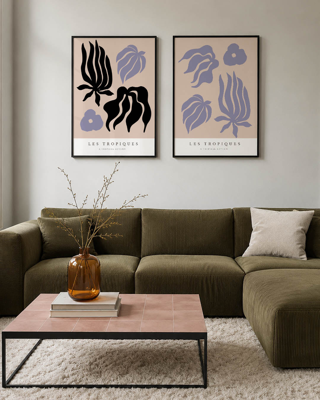 Organische vormen Posterset